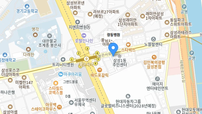 광동병원 위치 지도
